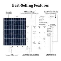 TF Publishing 2024-2025 Large Navy Grid Monthly Planner