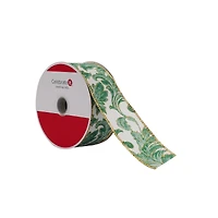 1.5" x 30ft. Damask Wired Ribbon by Celebrate It