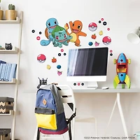 RoomMates Pokémon Squirtle, Charmander & Bulbasaur Peel & Stick Giant Wall Decals