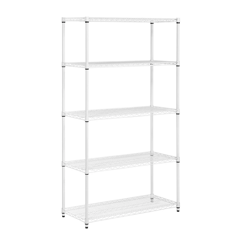 Honey Can Do White 5-Tier Heavy-Duty Adjustable Shelving Unit