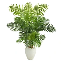 5ft. Hawaii Palm Tree in White Planter