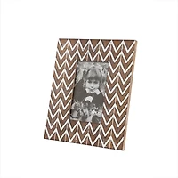 2 Pack Brown & White Chevron Modern 8" x 9" Frame