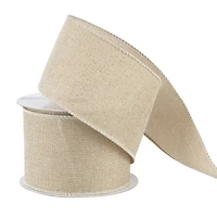 2.5" x 3yd. Linen Wired Ribbon by Celebrate It™ Classic