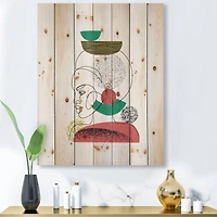 Designart - One Line Portrait of Afro American Women II