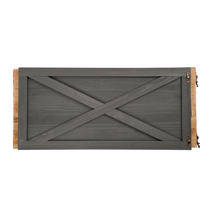 Glitzhome® 26" Warm Gray Wooden Tree Collar