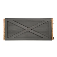 Glitzhome® 26" Warm Gray Wooden Tree Collar