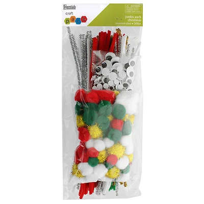 Essentials by Leisure Christmas Arts Jumbo Craft Pack, 300ct.