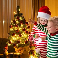 Costway 2ft. Unlit Artificial Christmas Tree in Burlap Base