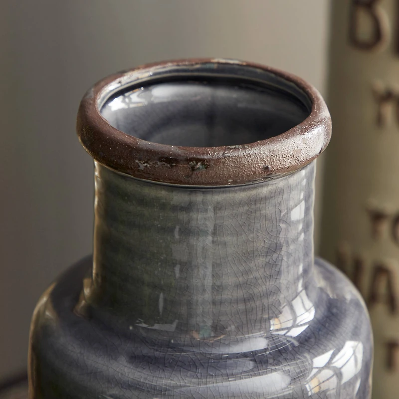 Brown Ceramic Farmhouse Vase Set