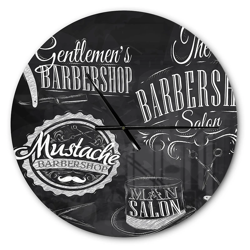 Designart 'Set Barbershop Modern Wall Clock