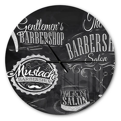 Designart 'Set Barbershop Modern Wall Clock