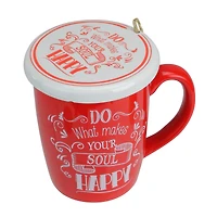 Red & White Soul Happy Mug & Ornament Gift Set