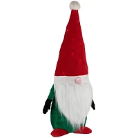 35" Lighted Red & Green Christmas Gnome Yard Decoration