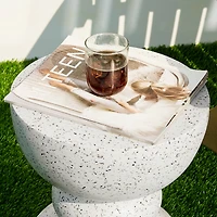 Glitzhome® 17.25" Terrazzo Garden Accent Stool