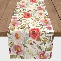 Large Florals Outdoor Table Runner