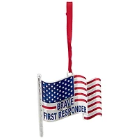 US First Responders Christmas Ornament with European Crystals - 6.25"