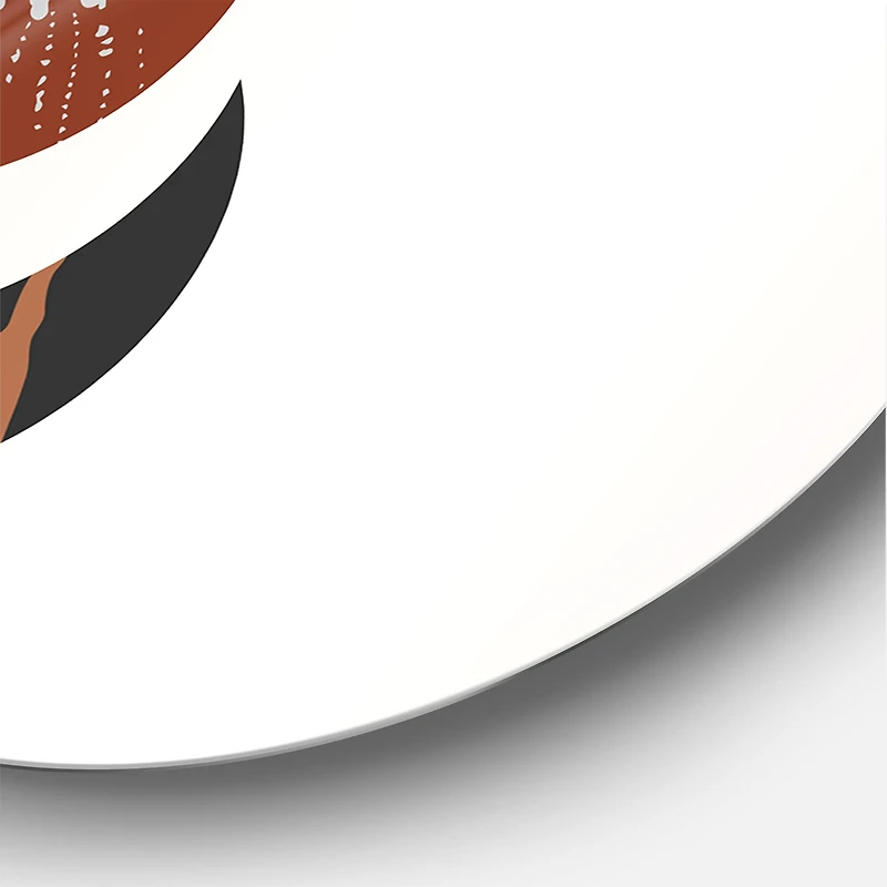 Designart - Abstact Minimal Sun, Moon & Tropical Palm Leaf II