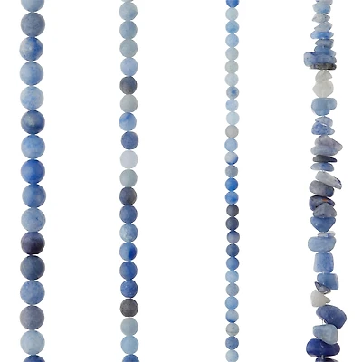 6 Pack: Dark Blue Aventurine Beads Value Pack by Bead Landing™