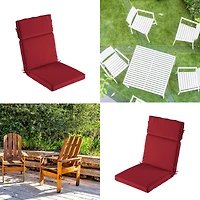 Hastings Home Red High Back Patio Chair Cushion