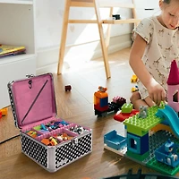 Vaultz Black & White Polka Dots Square Divided Storage