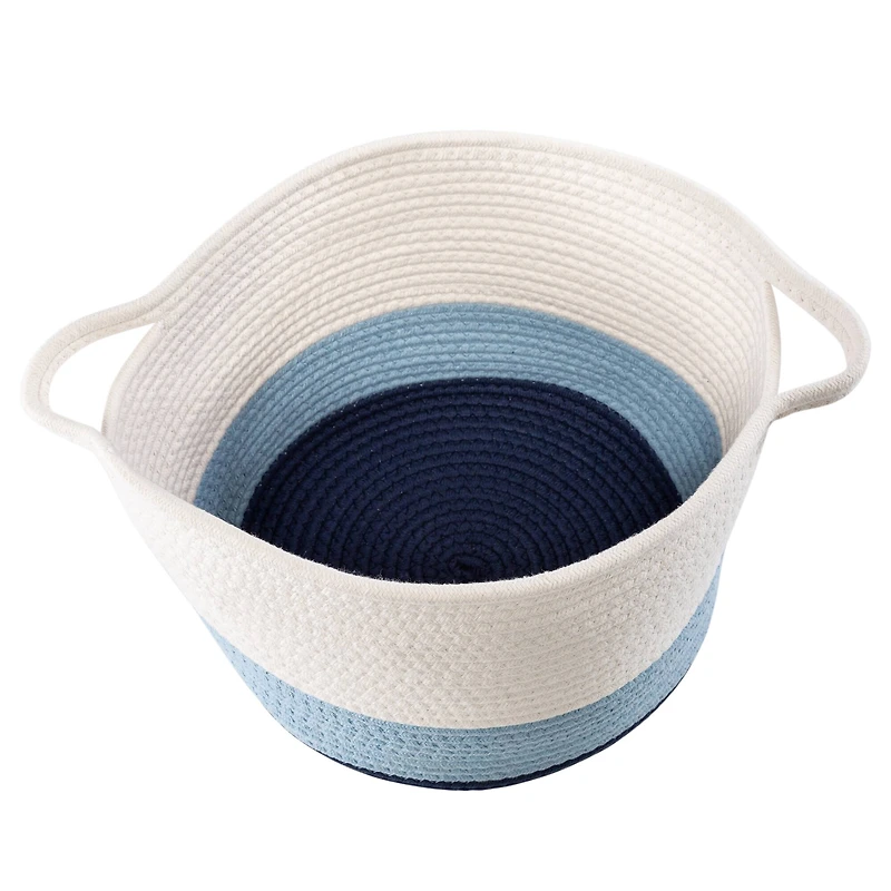 Honey Can Do Blue Ombré Nesting Cotton Rope Storage Basket Set