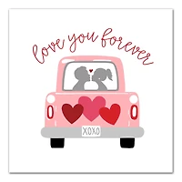 Valentines Truck 12" x 12" Canvas Wall Art