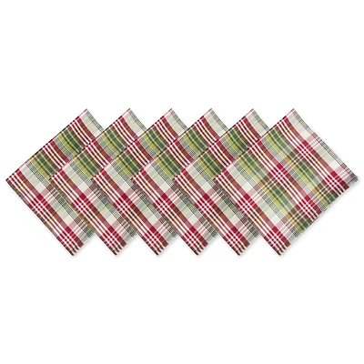 DII® Holly Jolly Plaid Napkin Set, 6ct.
