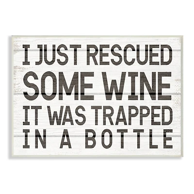 Stupell Industries Wine Trapped in Bottle Wall Plaque