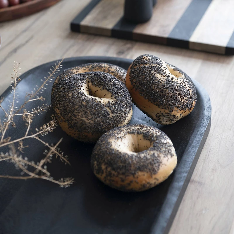 Hello Honey® 20" Wide Black Mango Wood Serving Board