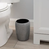 Elle Décor Eclat Gray Glitter Waste Bin