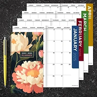 TF Publishing 2025-2026 Small Spring Peony Monthly Pocket Planner