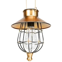 9" Bronze Outdoor Hanging Solar Lantern
