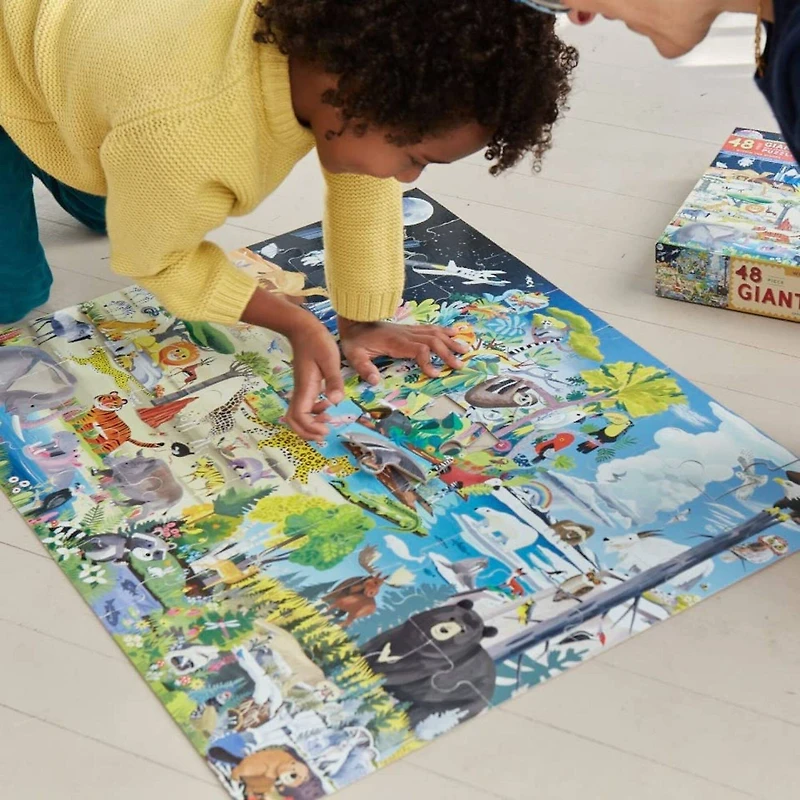 eeBoo Within the Biomes 48 Piece Giant Jigsaw Puzzle