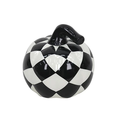 Black & White Harlequin Pumpkin Tabletop Décor by Ashland