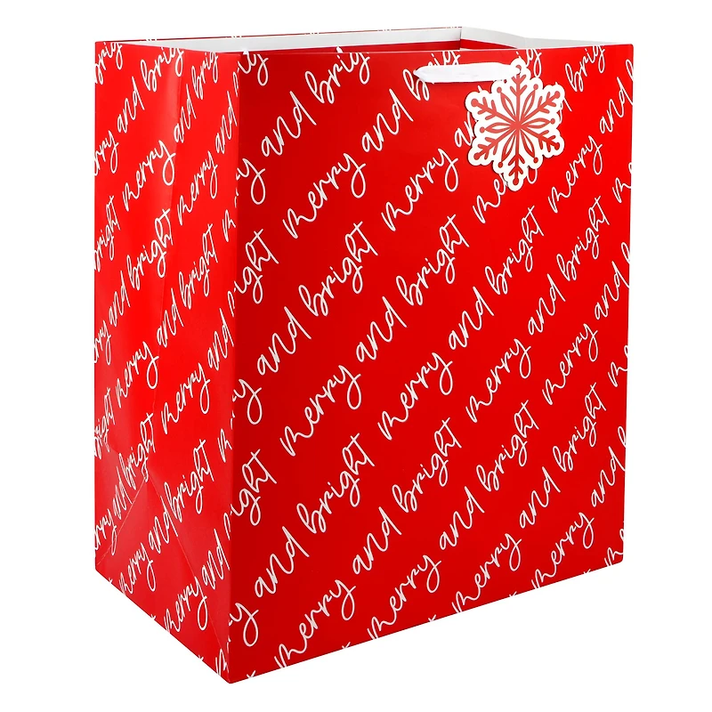Jumbo Red Merry & Bright Gift Bag by Celebrate It™