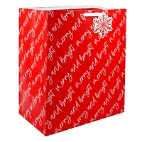 Jumbo Red Merry & Bright Gift Bag by Celebrate It™