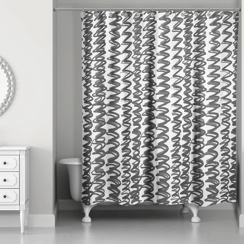 74" Squiggles Shower Curtain