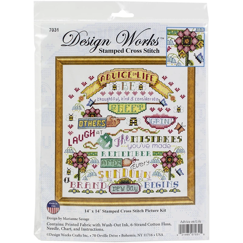 Design Works™ Advice On Life Stamped Cross Stitch Kit