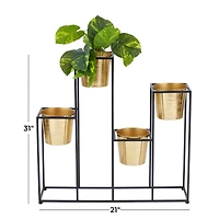 Gold Metal Glam Planter, 31" x 21" x 8"