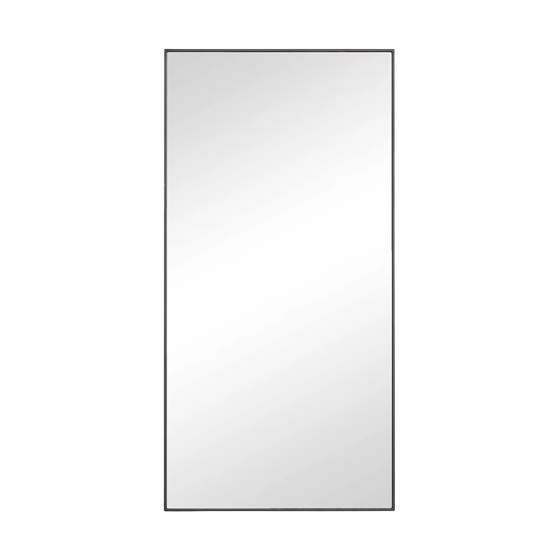 Black Contemporary Wall Mirror, 18" x 1" x 36"