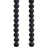Jet Black Glass Round Beads, 6mm by Bead Landing™