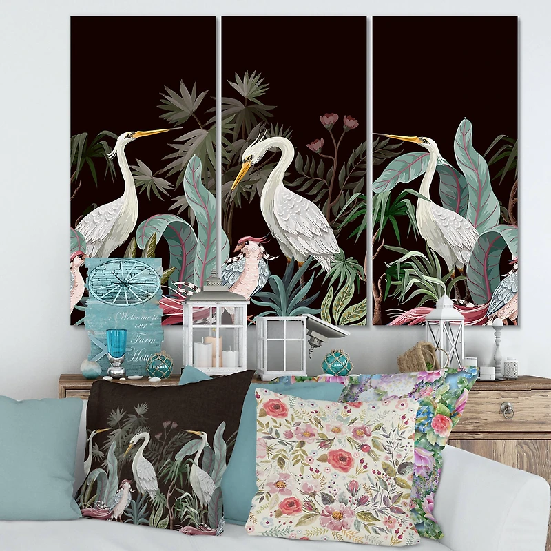 Designart - Chinoiserie With Birds and Peonies III