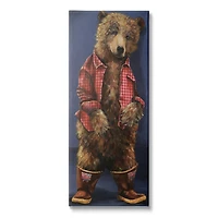 Stupell Industries Forest Brown Bear Rainboots Flannel Shirt Rustic Animal Canvas Wall Art