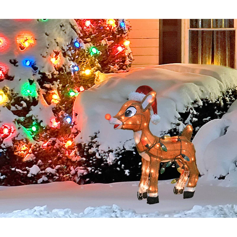 2ft. 3D Pre-Lit Rudolph with C9 Light Strand