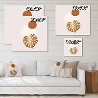 Designart - Tropical Palm Leaf & Abstract Geometry Shapes II