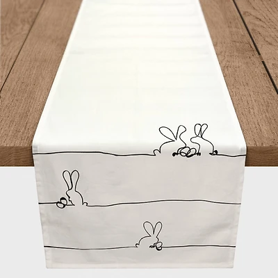 Easter Bunnies Contour 3 16" x 72" Poly Twill Table Runner