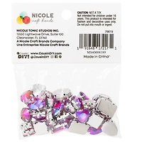 CousinDIY Silver Siam AB Glass Sew-On Rhinestones, 32ct.