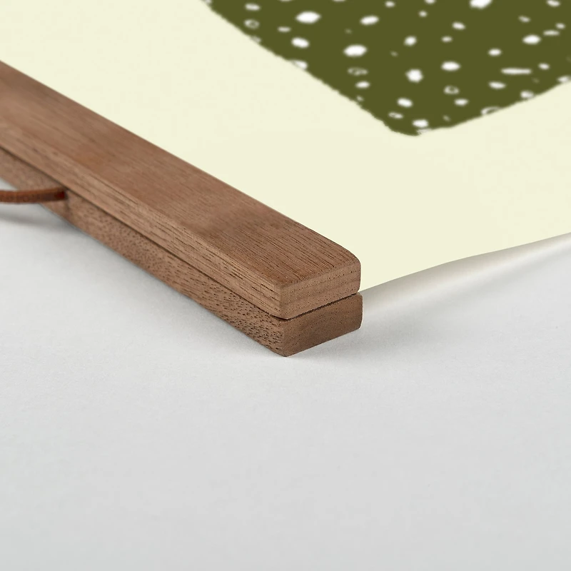 Designs Direct Spotted Monsteras Teak Hanging Canvas