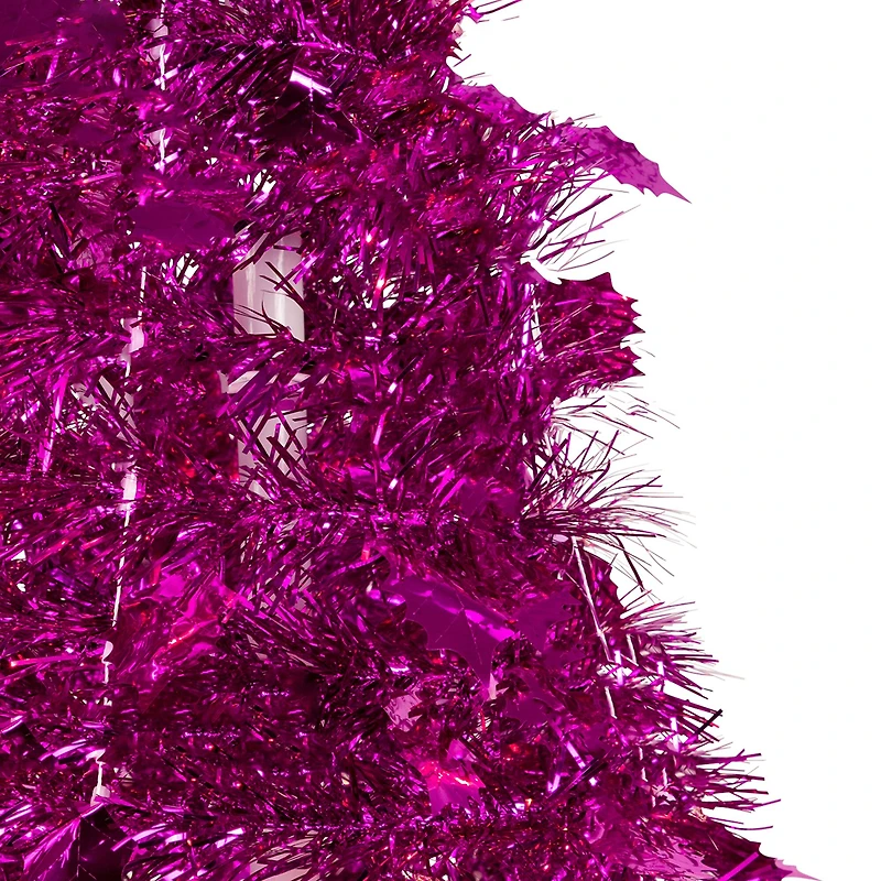4ft. Unlit Tinsel Pop-Up Artificial Christmas Tree