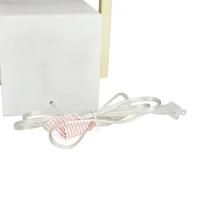 CosmoLiving by Cosmopolitan White Marble Modern Table Lamp, 27" x 15" x 9"
